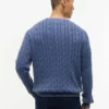Garment-Dyed Cable Knit Sweater