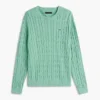 Garment-Dyed Cable Knit Sweater Garment-Dyed Cable Knit Sweater