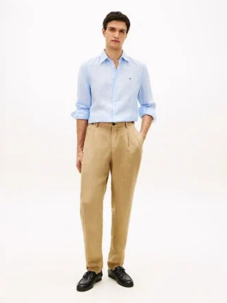 Garment-Dyed Linen Tapered Byxor Garment-Dyed Linen Tapered Byxor