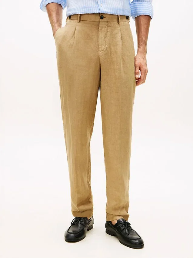 Garment-Dyed Linen Tapered Byxor Garment-Dyed Linen Tapered Byxor