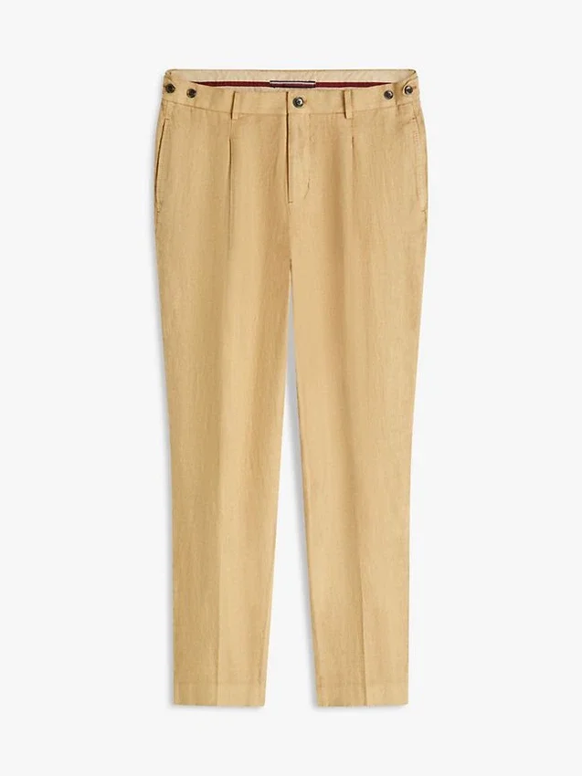 Garment-Dyed Linen Tapered Byxor Garment-Dyed Linen Tapered Byxor