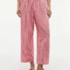 Gingham-byxor i linneblandning
