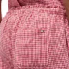 Gingham-byxor i linneblandning