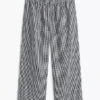 Gingham-byxor i linneblandning