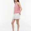 Gingham-linneblandad linne Gingham-linneblandad linne