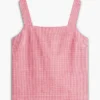 Gingham-linneblandad linne Gingham-linneblandad linne