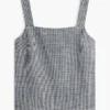 Gingham-linneblandad linne Gingham-linneblandad linne