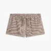Gingham-shorts i linneblandning Gingham-shorts i linneblandning