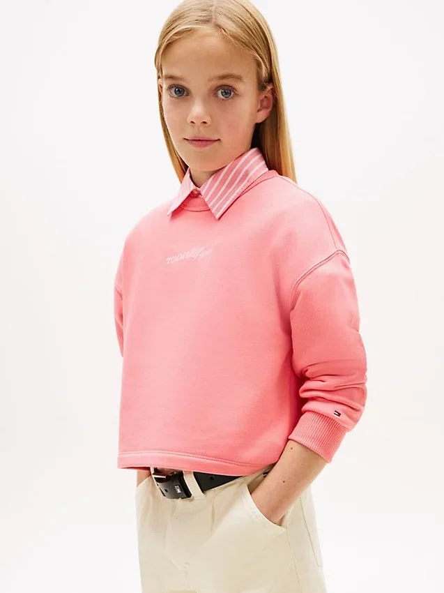 Glittrig Tommy-logotröja för barn Glittrig Tommy-logotröja för barn