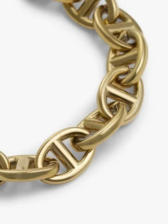 Guldpläterat armband med marinkedja