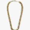 Guldpläterat halsband med mariner-länkar Guldpläterat halsband med mariner-länkar