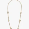 Guldpläterat smalt halsband med mariner-länkar Guldpläterat smalt halsband med mariner-länkar
