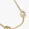 Guldpläterat smalt halsband med mariner-länkar Guldpläterat smalt halsband med mariner-länkar