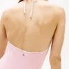 Halter-baddräkt med monogram över hela plagget Halter-baddräkt med monogram över hela plagget