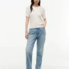 Högmidjade klassiska raka Jeans