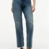 Högmidjade klassiska raka Jeans