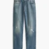 Högmidjade klassiska raka Jeans