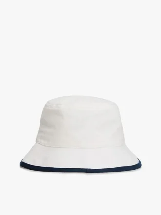 Hilfiger-logotyp, borstad bucket hat