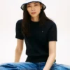 Hilfiger-logotyp, borstad bucket hat