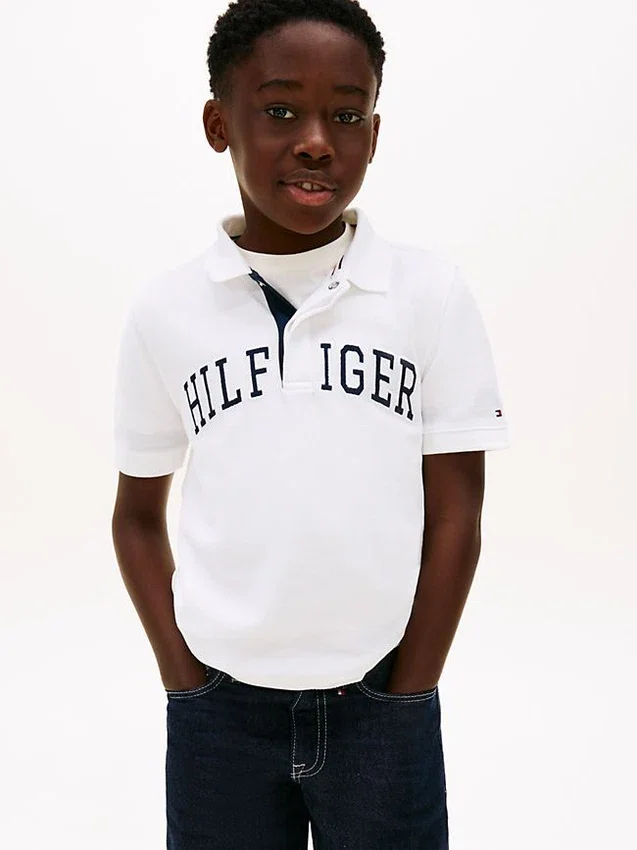 Hilfiger-polotröja med tryck för barn Hilfiger-polotröja med tryck för barn