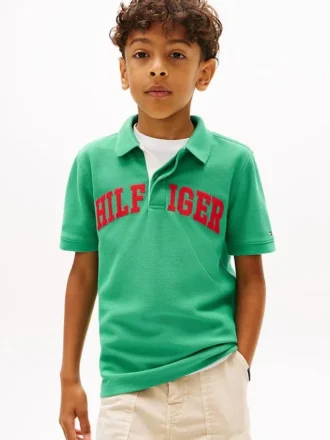Hilfiger-polotröja med tryck för barn