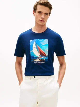 Hilfiger seglings-T-shirt med fototryck