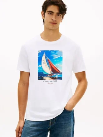 Hilfiger seglings-T-shirt med fototryck