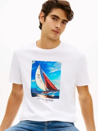 Hilfiger seglings-T-shirt med fototryck
