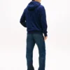 Hoodie i velourjacquard med flagglogo över hela plagget Hoodie i velourjacquard med flagglogo över hela plagget