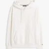 Hoodie i velourjacquard med flagglogo över hela plagget Hoodie i velourjacquard med flagglogo över hela plagget
