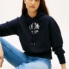 Hoodie med borstad insida och Crest-logotyp