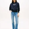 Hoodie med borstad insida och Crest-logotyp