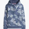 Hoodie med borstad insida och tropiskt tryck