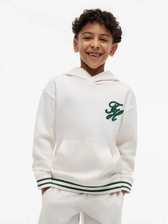 Hoodie med broderat monogram för barn Hoodie med broderat monogram för barn
