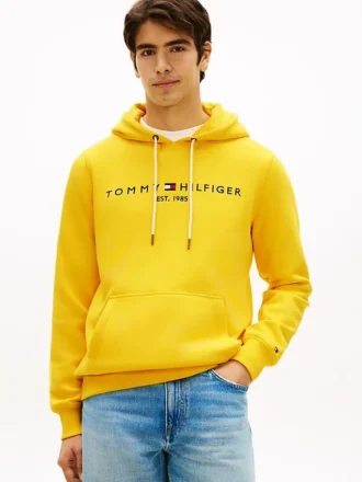 Hoodie med broderat Tommy-logo