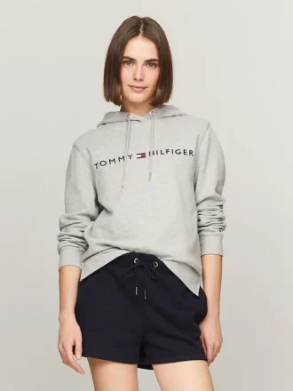 Hoodie med broderat Tommy-logo