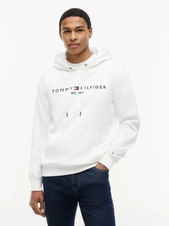 Hoodie med broderat Tommy-logo