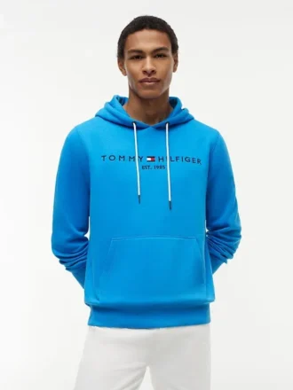 Hoodie med broderat Tommy-logo