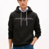 Hoodie med broderat Tommy-logo