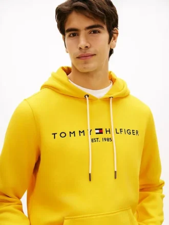 Hoodie med broderat Tommy-logo