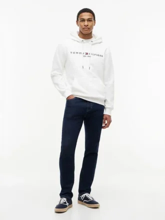 Hoodie med broderat Tommy-logo