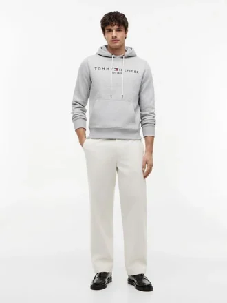 Hoodie med broderat Tommy-logo