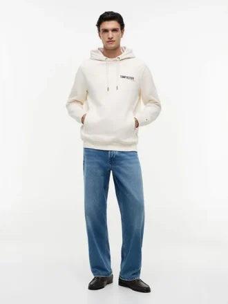 Hoodie med Desert Palm-tryck på ryggen