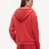 Hoodie med dragkedja i avslappnad passform