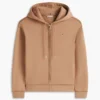 Hoodie med dragkedja i avslappnad passform