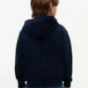 Hoodie med dragkedja och ton-i-ton-flagga för barn Hoodie med dragkedja och ton-i-ton-flagga för barn
