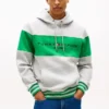 Hoodie med färgblock och logotyp