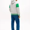 Hoodie med färgblock och logotyp