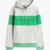 Hoodie med färgblock och logotyp