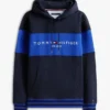 Hoodie med färgblock och logotyp Hoodie med färgblock och logotyp